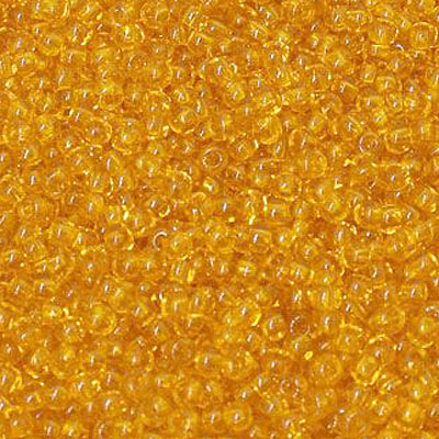 #8/0 ROCAILLES - APPROX 40G - TRANSPARENT LIGHT ORANGE