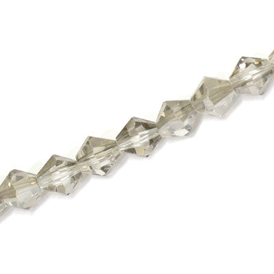 8MM CRYSTAL BI-CONE STRANDS - APPROX 39 / PCS - BLACK DIAMOND