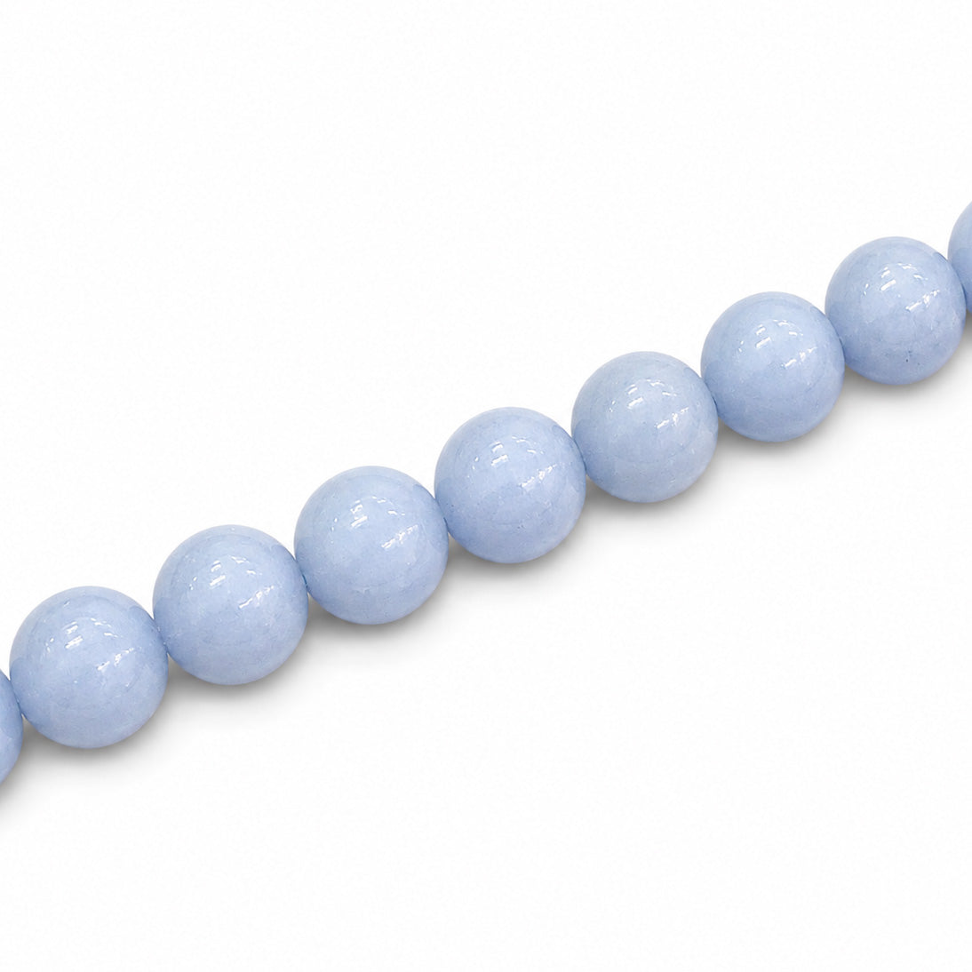 Blue Angelite 8mm Round - Approx 48pcs