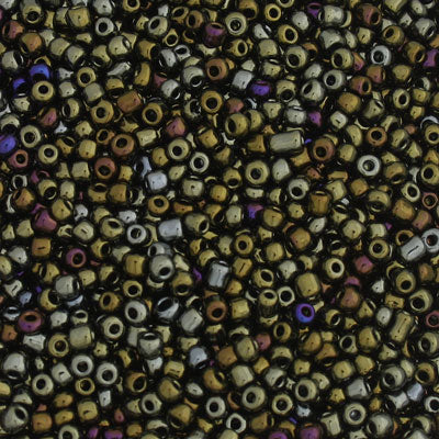 #8/0 SEED BEADS - APPROX 100G - METALLIC BRONZE