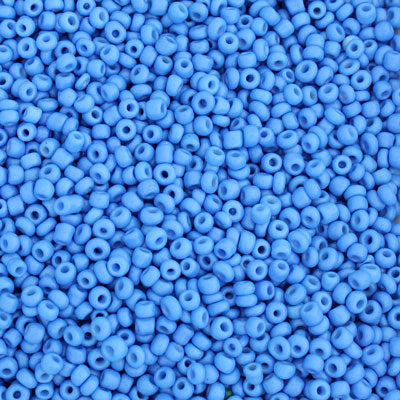 #8/0 SEED BEADS - APPROX 100G - OPAQUE AQUA