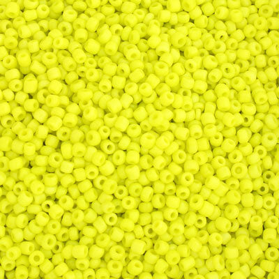 #8/0 SEED BEADS - APPROX 100G - OPAQUE BRIGHT YELLOW
