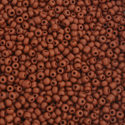 #8/0 SEED BEADS - APPROX 100G - OPAQUE LIGHT BROWN