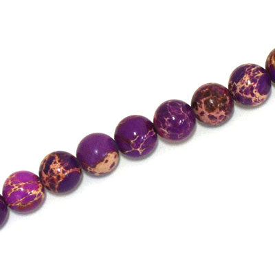 IMPERIAL JASPER BEADS DYED 8MM PURPLE - 50 PCS