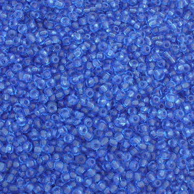 #8/0 SEED BEADS - APPROX 100G - TRANSPARENT AQUA