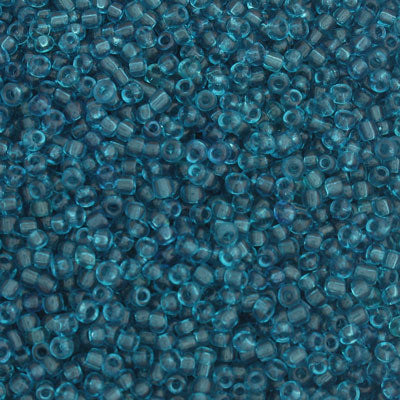 #8/0 SEED BEADS - APPROX 100G - TRANSPARENT TEAL
