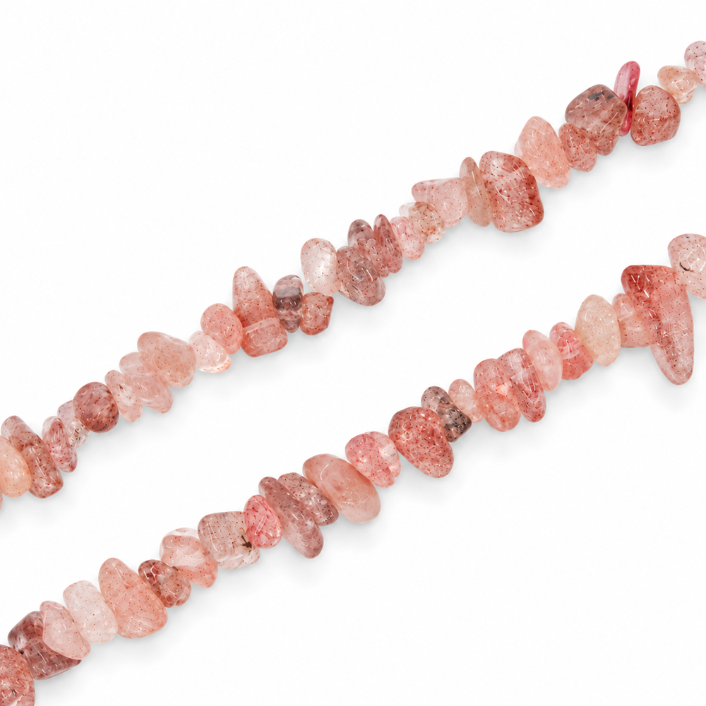 Cherry Quartz Chip Beads - 88cm Strand