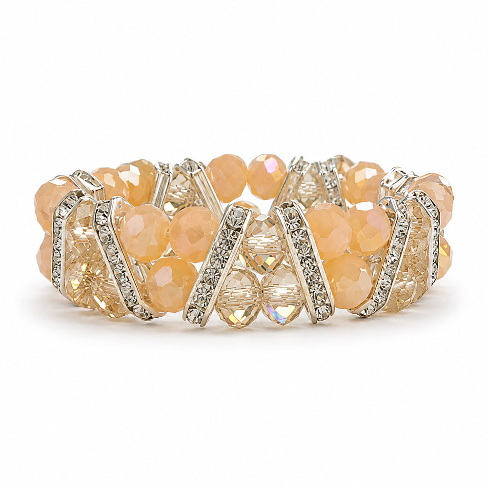 CRYSTAL DIAGONAL BRACELET KIT - PEACH