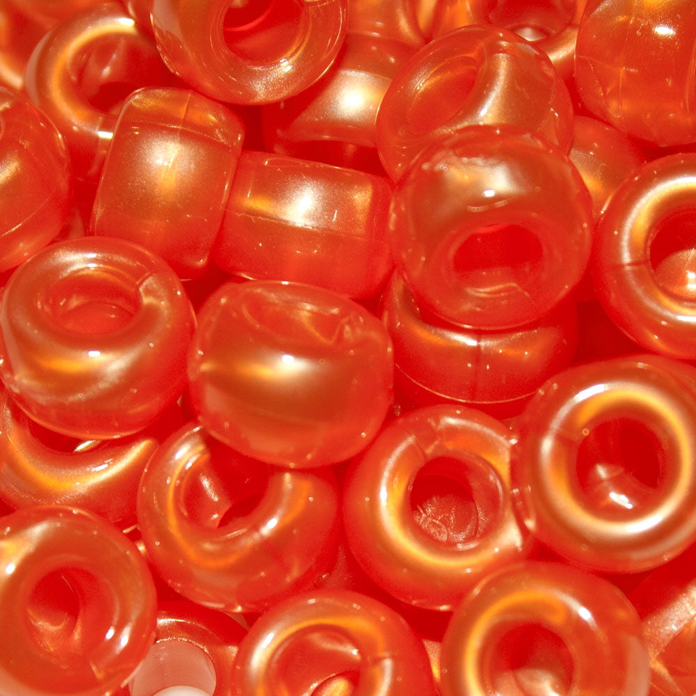 Pony Beads 9x6mm Pearl - Approx. 95pcs