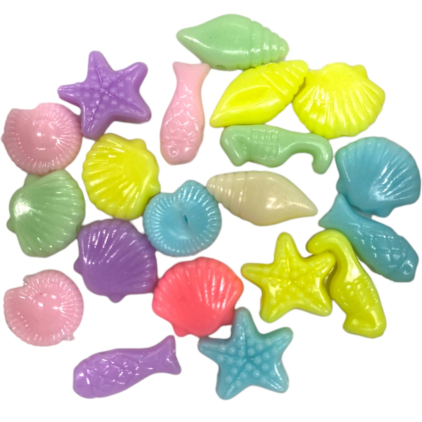 APPROX 10 MM SEA SHELL BEADS - 20 PCS