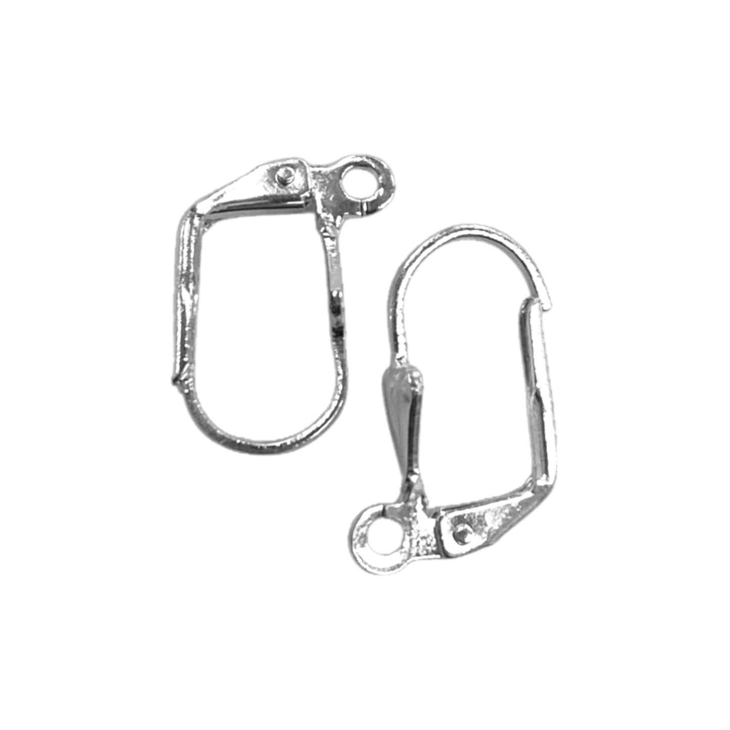 16 X 11 MM SILVER EARRINGS - 10 PCS