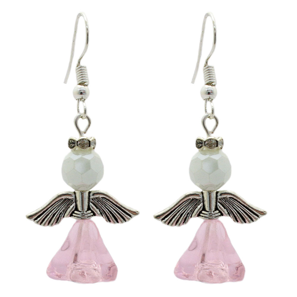 ANGEL EARRINGS KIT - PINK / SILVER