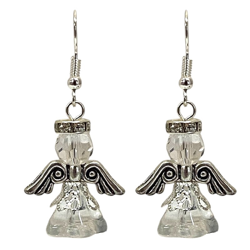 ANGEL EARRINGS KIT CLEAR / SILVER