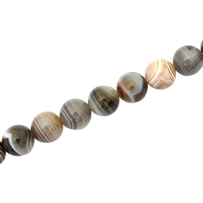 BOTSWANA AGATE 8 MM ROUND - APPROX 50 PCS