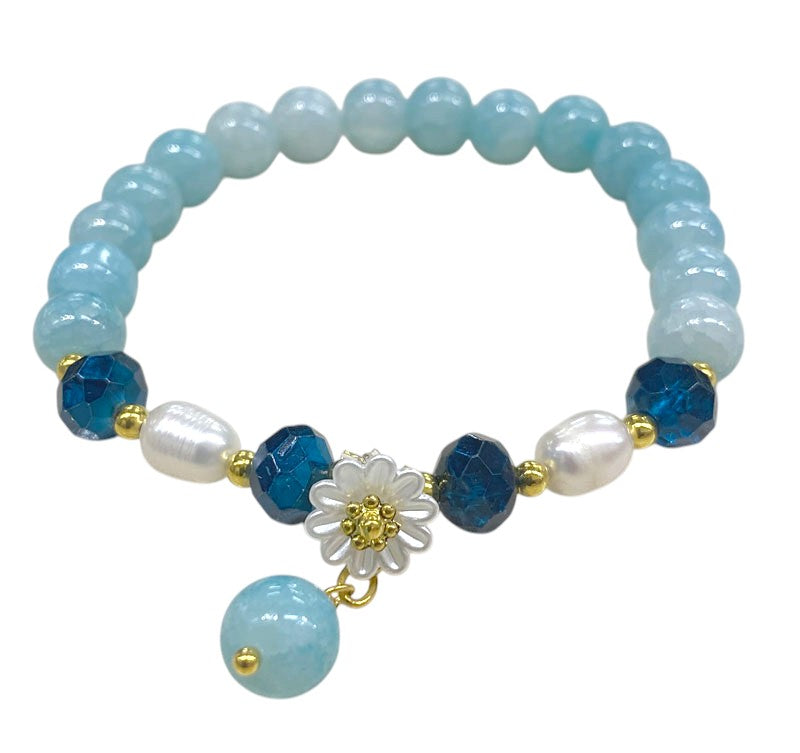 FLOWER BRACELET KIT - AQUA