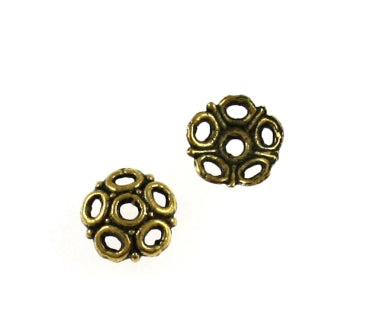 8mm gold bead cap 50pcs