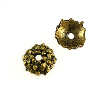 11mm gold bead cap 18pcs