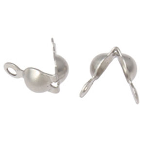 silver bead tips - approx 80 pcs