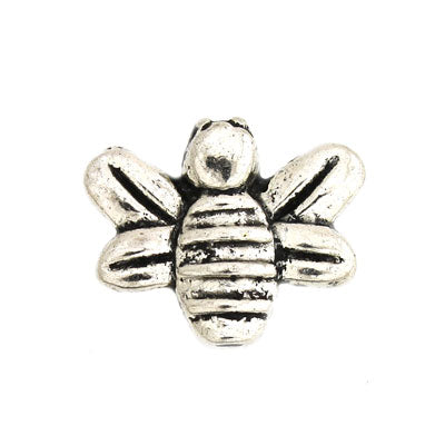 12 MM SILVER BEE BEADS - 20 PCS
