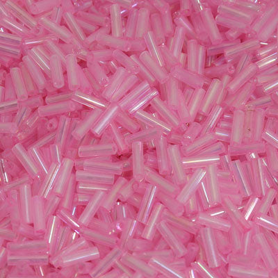 6 - 8 MM BUGLE BEADS - 100 G - PINK