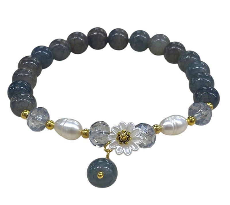FLOWER BRACELET KIT - GREY