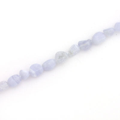 AGATE BLUE LACE IRREGULAR APPROX 5-7 MM - APPROX - 55 PCS (40CM STRAND)