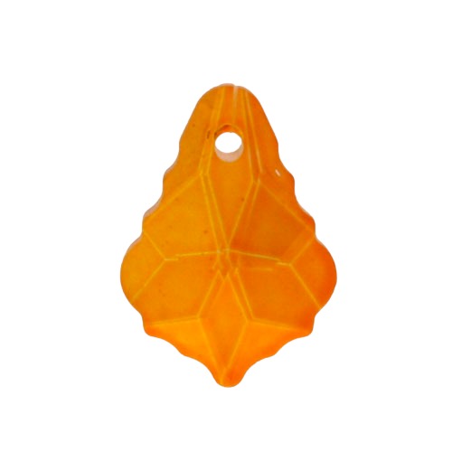 16 MM CRYSTAL BAROQUE BEADS ORANGE - 5 PCS