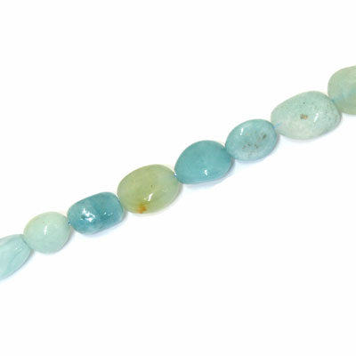 BRAZIL AMAZONITE IRREGULAR APPROX 8-10 MM - APPROX - 40 PCS (40CM STRAND)
