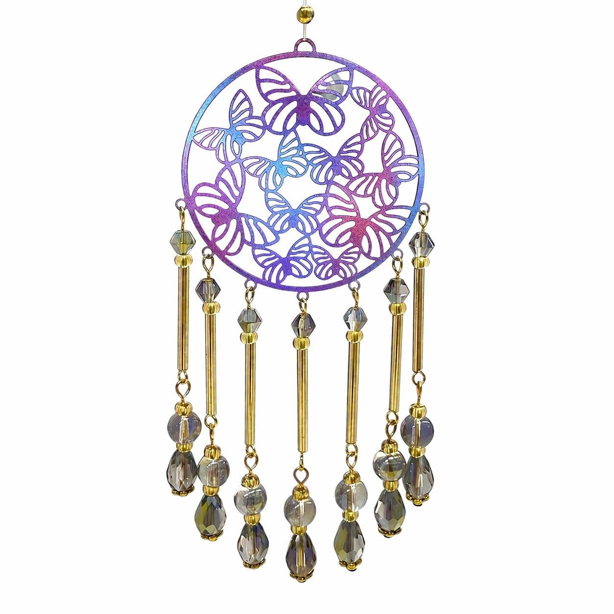 BUTTERFLY WINDOW HANGER KIT - RAINBOW / GOLD