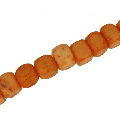 CUBE CHIP ORANGE - APPROX - 45 CM STRAND - 12 MM CUBE