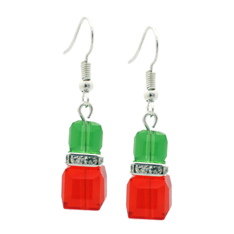CHRISTMAS EARRINGS RED / GREEN / SILVER KIT