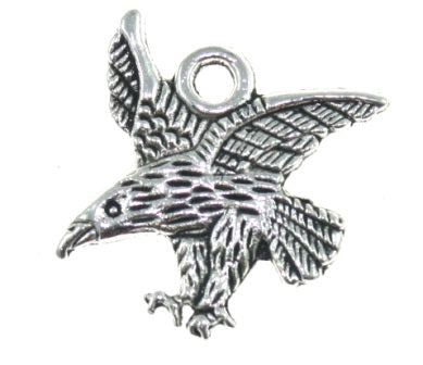 eagle charm 22 mm silver - 8 pcs