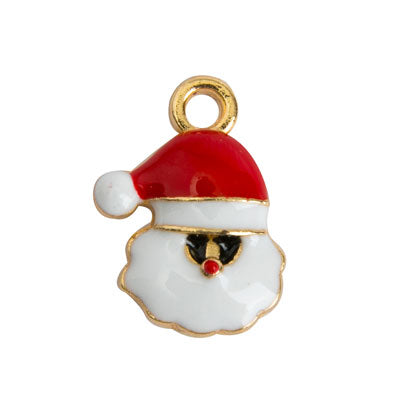 SANTA CHARM 18 X 12 MM GOLD - 4 PCS