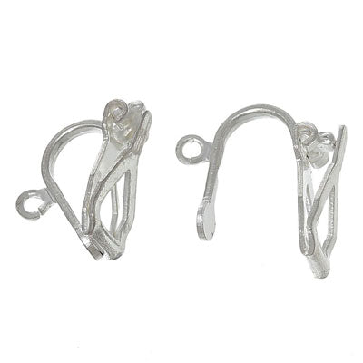 silver clip on earrings pack of 14 pairs