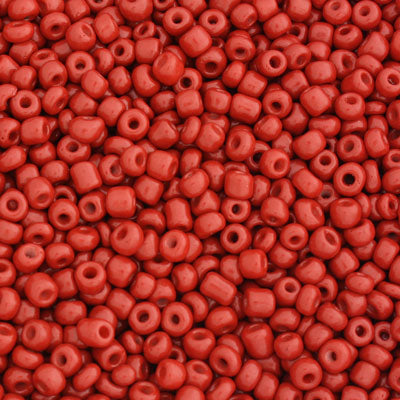 #6/0 SEED BEADS - APPROX 100G - OPAQUE CARMINE RED