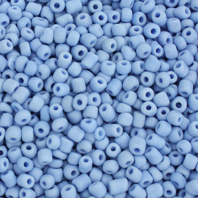 #6/0 SEED BEADS - APPROX 100G - OPAQUE LIGHT AQUA