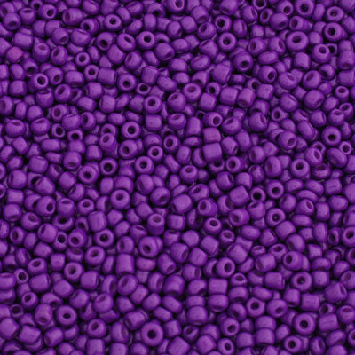 #8/0 SEED BEADS - APPROX 100G - OPAQUE PURPLE