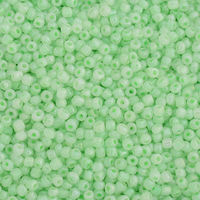 #8/0 SEED BEADS - APPROX 100G - MINT PEARL