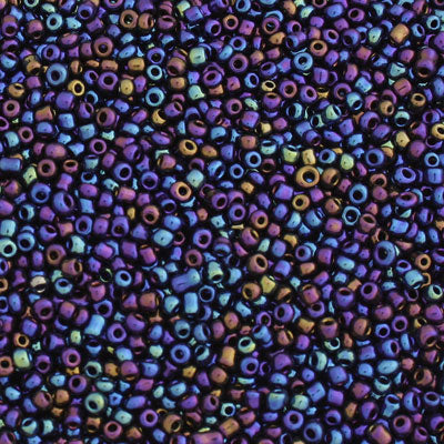 #11/0 SEED BEADS - APPROX 100G - BLUE IRIS