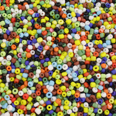 #11/0 SEED BEADS - APPROX 100G - MIX COLOURS