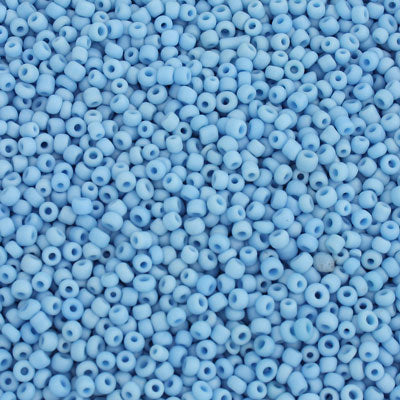 #11/0 SEED BEADS - APPROX 100G - OPAQUE LIGHT AQUA
