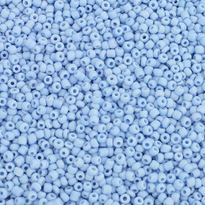 #11/0 SEED BEADS - APPROX 100G - OPAQUE LIGHT BLUE