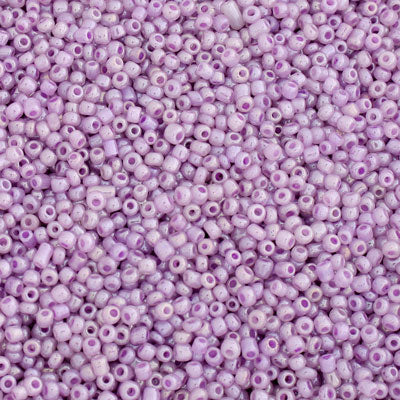#11/0 SEED BEADS - APPROX 100G - LILAC PEARL