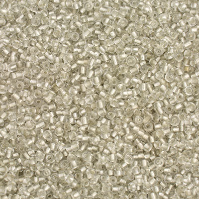 #11/0 SEED BEADS - APPROX 100G - SILVER LINED CLEAR