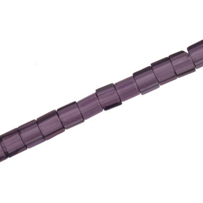 4 MM CUBE GLASS BEADS AMETHYST - 78 PCS