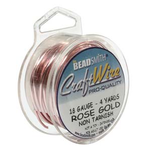 CRAFT WIRE 18GA ROUND 4YD SPL ROSE GOLD