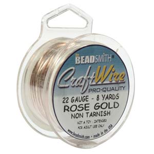 CRAFT WIRE 22GA ROUND 8YD SPL ROSE GOLD