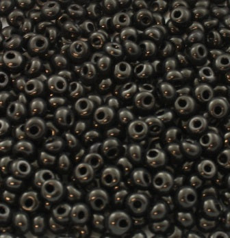 #2 CZECH 6 MM DROP BEADS - 40G - JET