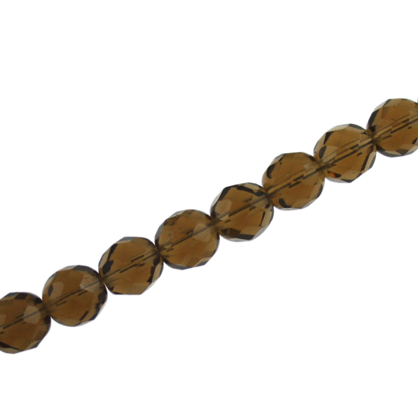 8 MM CZECH FIRE POLISHED - BROWN - 20/PCS