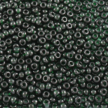 #11/0 ROCAILLES - APPROX 40G - TRANSPARENT CHRYSOLITE